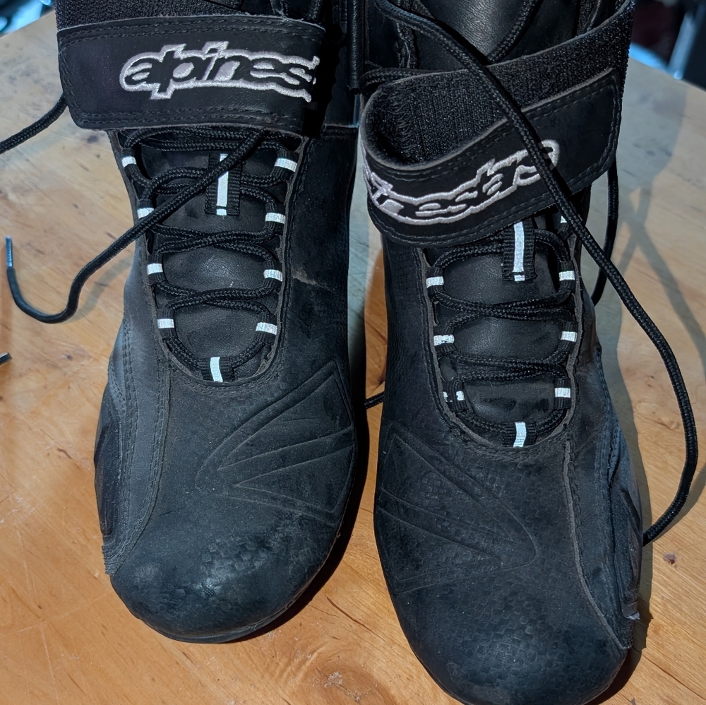Alpinestars Black Lace-Up Ankle Booties